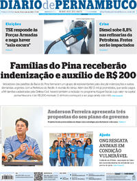Capa do jornal Diario de Pernambuco 10/05/2022