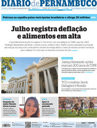 Capa do jornal Diario de Pernambuco 10/08/2022