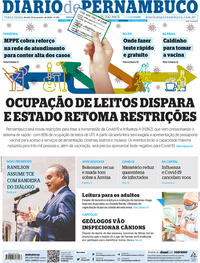 Capa do jornal Diario de Pernambuco 11/01/2022