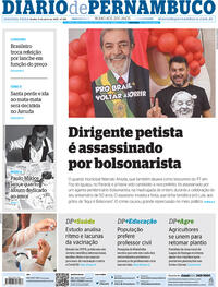 Capa Diario de Pernambuco 11/07/2022