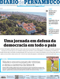 Capa do jornal Diario de Pernambuco 11/08/2022