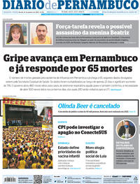 Capa do jornal Diario de Pernambuco 12/01/2022