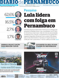 Capa do jornal Diario de Pernambuco 12/03/2022