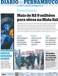 Capa do jornal Diario de Pernambuco 13/04/2022