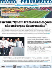 Capa do jornal Diario de Pernambuco 13/05/2022