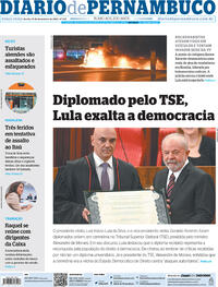Capa do jornal Diario de Pernambuco 13/12/2022