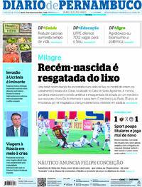 Capa do jornal Diario de Pernambuco 14/02/2022