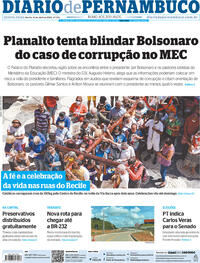 Capa do jornal Diario de Pernambuco 14/04/2022