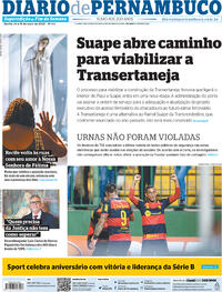 Capa do jornal Diario de Pernambuco 14/05/2022