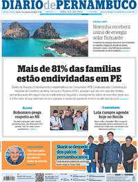 Capa do jornal Diario de Pernambuco 14/10/2022