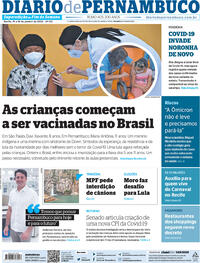 Capa do jornal Diario de Pernambuco 15/01/2022