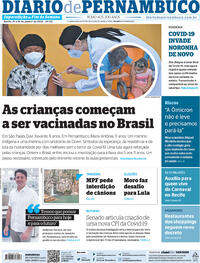 Capa do jornal Diario de Pernambuco 15/01/2022