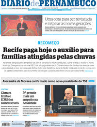 Capa do jornal Diario de Pernambuco 15/06/2022