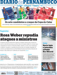 Capa do jornal Diario de Pernambuco 15/11/2022