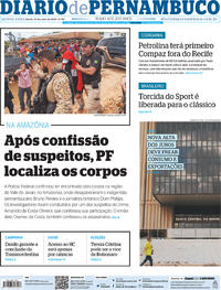 Capa do jornal Diario de Pernambuco 16/06/2022