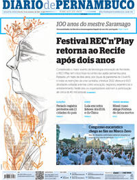 Capa do jornal Diario de Pernambuco 16/11/2022