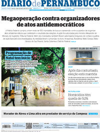 Capa do jornal Diario de Pernambuco 16/12/2022