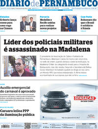 Capa do jornal Diario de Pernambuco 17/02/2022
