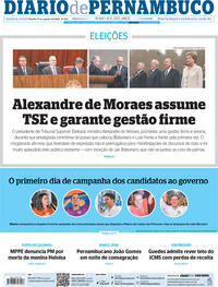 Capa do jornal Diario de Pernambuco 17/08/2022