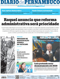 Capa do jornal Diario de Pernambuco 17/11/2022