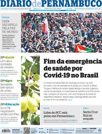 Capa do jornal Diario de Pernambuco 18/04/2022