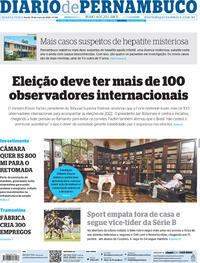 Capa do jornal Diario de Pernambuco 18/05/2022