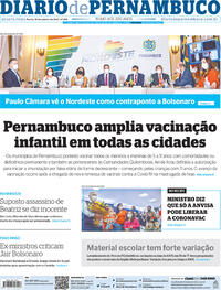 Capa do jornal Diario de Pernambuco 19/01/2022