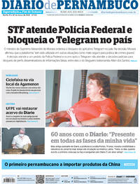 Capa do jornal Diario de Pernambuco 19/03/2022