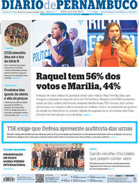 Capa do jornal Diario de Pernambuco 19/10/2022