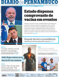 Capa do jornal Diario de Pernambuco 20/10/2022