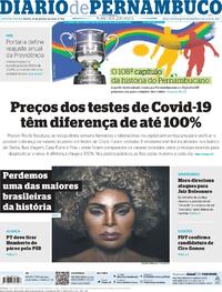 Capa do jornal Diario de Pernambuco 21/01/2022