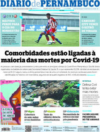 Capa do jornal Diario de Pernambuco 21/02/2022