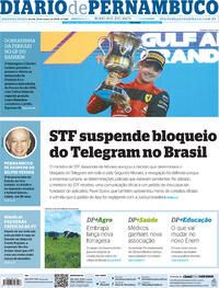 Capa do jornal Diario de Pernambuco 21/03/2022