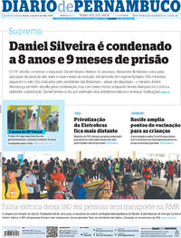 Capa do jornal Diario de Pernambuco 21/04/2022