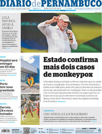Capa do jornal Diario de Pernambuco 21/07/2022