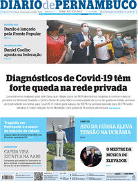 Capa do jornal Diario de Pernambuco 22/02/2022
