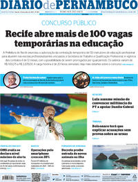 Capa do jornal Diario de Pernambuco 22/07/2022