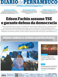 Capa do jornal Diario de Pernambuco 23/02/2022
