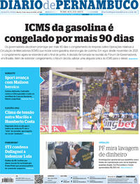 Capa do jornal Diario de Pernambuco 23/03/2022