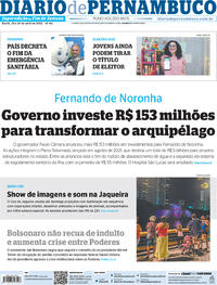 Capa do jornal Diario de Pernambuco 23/04/2022