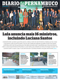 Capa do jornal Diario de Pernambuco 23/12/2022