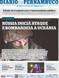 Capa do jornal Diario de Pernambuco 24/02/2022