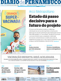 Capa do jornal Diario de Pernambuco 25/01/2022