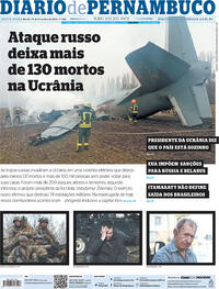 Capa do jornal Diario de Pernambuco 25/02/2022
