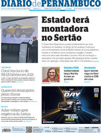 Capa do jornal Diario de Pernambuco 25/03/2022