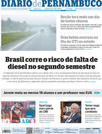 Capa do jornal Diario de Pernambuco 25/05/2022