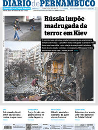 Capa do jornal Diario de Pernambuco 26/02/2022