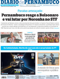 Capa do jornal Diario de Pernambuco 26/03/2022