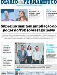 Capa do jornal Diario de Pernambuco 26/10/2022