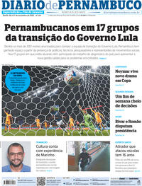 Capa do jornal Diario de Pernambuco 26/11/2022